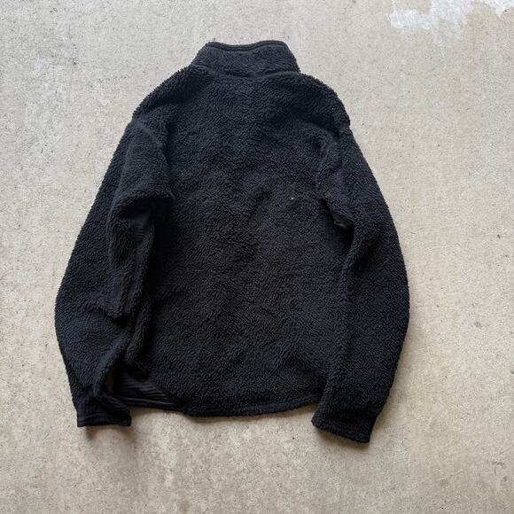 Men's Vintage Patagonia Black Body Rug Pullover Deep Pile Fleece Jacket Sz Small - Picture 2 of 9